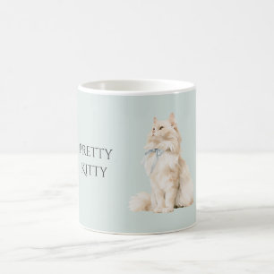 Pretty Kitty Blue Bow Coffee Mug