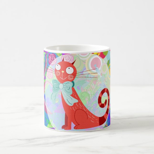 Pretty Kitty Crazy Cat Lady Gifts Vibrant Colourfu Coffee Mug (Center)