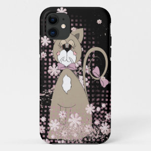 Pretty Kitty in daisies iPhone 11 Case