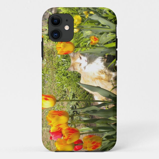 Pretty Kitty N The Tulip Garden iPhone 5 Case (Back)