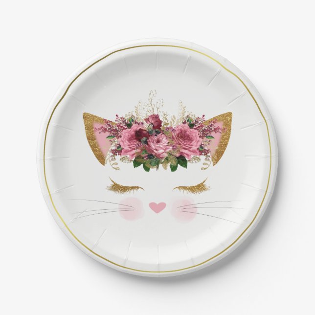 Pretty Kitty Paper Plate (Front)