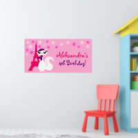 Pretty Kitty Paris Birthday Banner