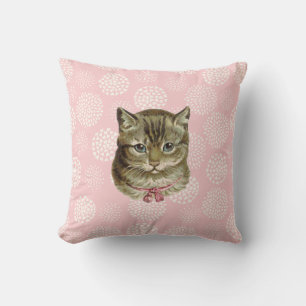 Pretty Kitty Vintage Style Cushion