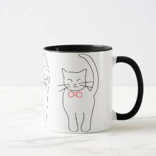 Pretty Kitty With Red Bow Mug