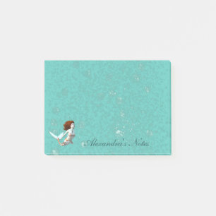 Pretty Koi Mermaid Swimming Underwater Post-it Notes