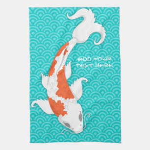 Pretty Koi Tea Towel