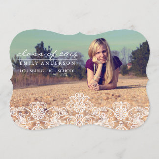 Pretty Lace Graduation announcement