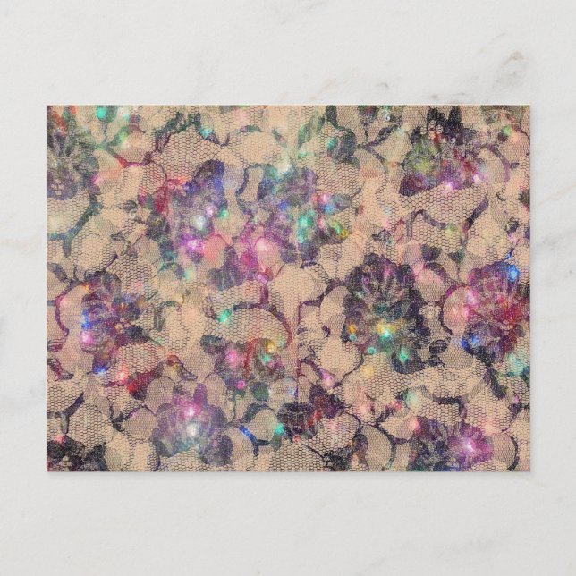Pretty Lace Roses Postcard (Front)