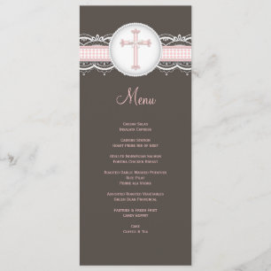 Pretty Lace w Cross Religious Celebration Menu