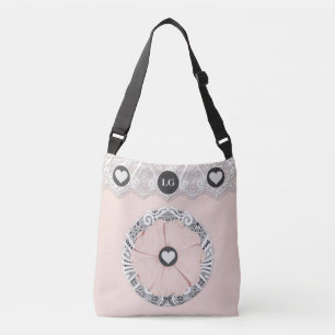 Pretty Lacy Soft Pink Floral Tote Bag