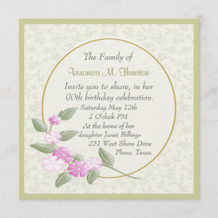 Pretty Ladies Birthday party Invitation