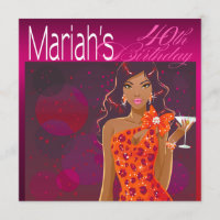 Pretty Lady Birthday Cocktail fuschia/orange