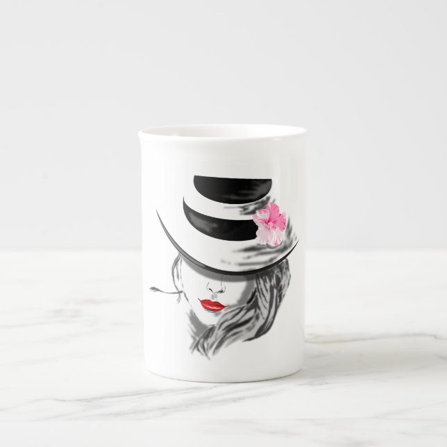 Pretty Lady Bone China Mug (Front)