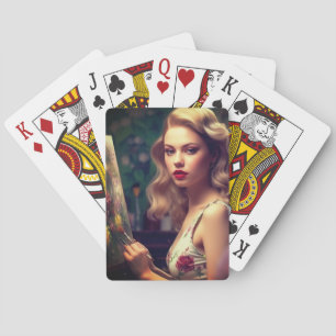 Pretty Lady Playing Cards