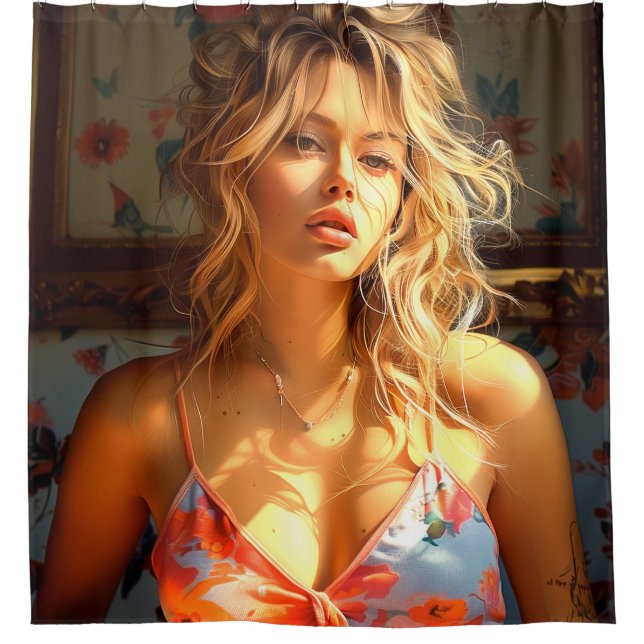 Pretty Lady Shower Curtain (Front)