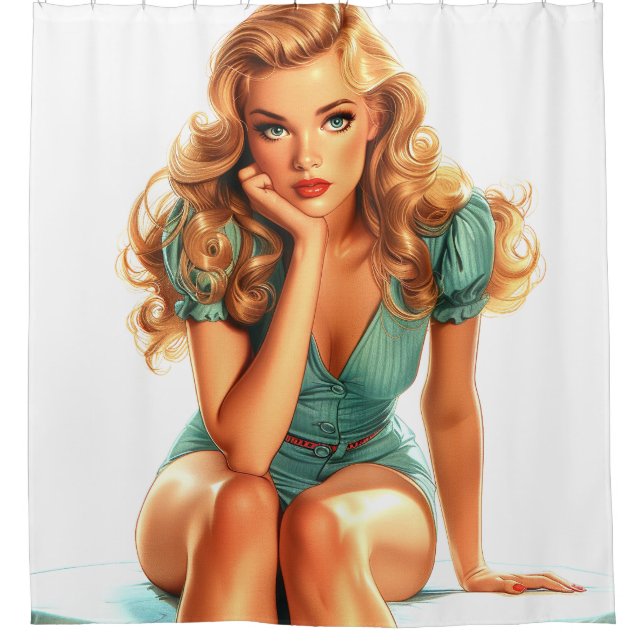 Pretty Lady Shower Curtain (Front)