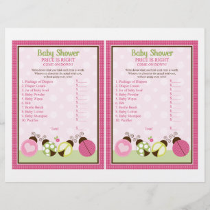"Pretty Ladybug w/ Polka Dots" Price is Right Game Flyer