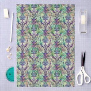 Pretty Large Floral Seamless Damask Pattern Tissue Paper