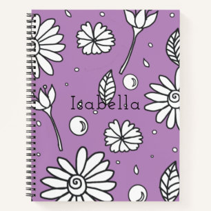 Pretty Lavendar Summer Flower Notebook
