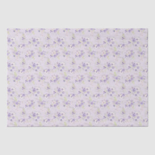 Pretty lavender floral design throw pillow tissue paper
