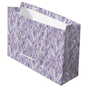 Pretty Lavender Flowers Bridal Shower Large Gift Bag