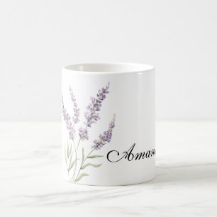 Pretty Lavender Flowers  Coffee Mug