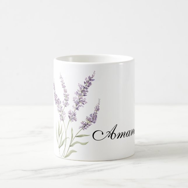 Pretty Lavender Flowers  Coffee Mug (Center)