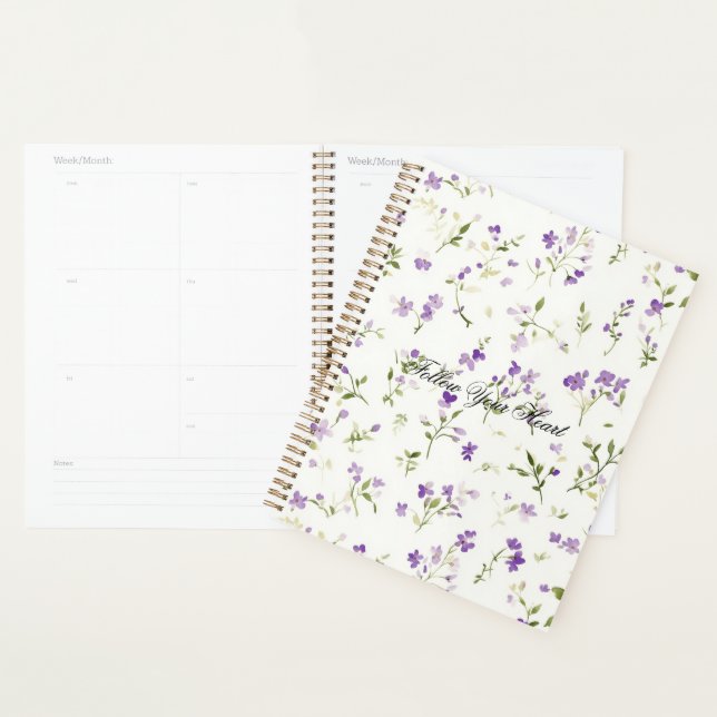 Pretty Lavender Flowers Planner (Display)