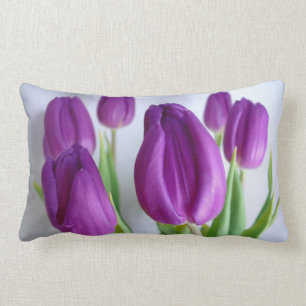 Pretty Lavender-Purple Tulips decorator pillow