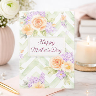 Pretty Lavender Watercolor Floral Mother's Day Card