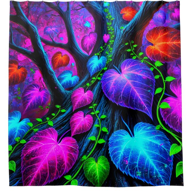 Pretty Leaves Shower Curtain (Front)