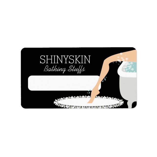 Pretty leg homemade soap bathtub bath beauty label (Front)