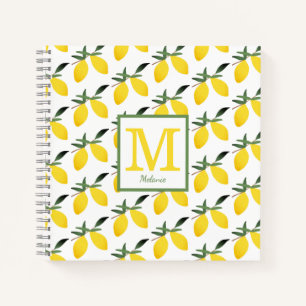 Pretty Lemon Monogram Name  Notebook