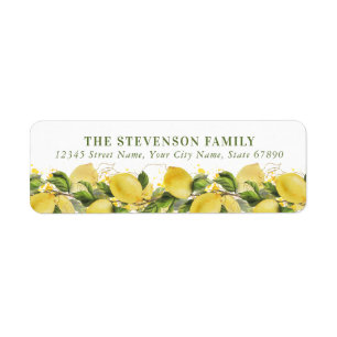 Pretty Lemons Return Address Labels