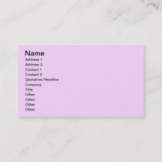Pretty Lilac Business Card