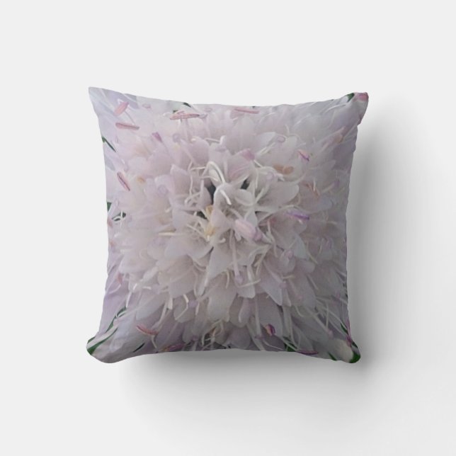 Pretty Lilac Flower Cushion (Front)