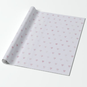Pretty Lilac Hearts Wrapping Paper