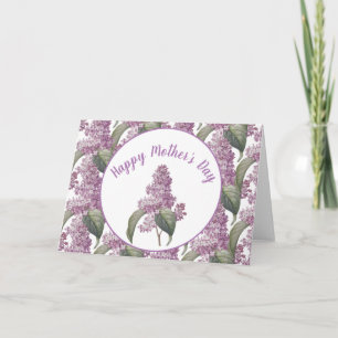 Pretty Lilacs Flowers Mother's Day Holiday Card