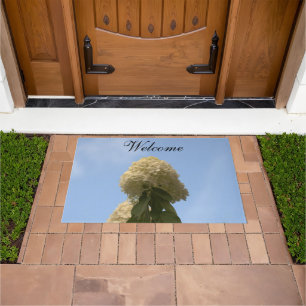Pretty Lime Hydrangea Blue Sky Doormats