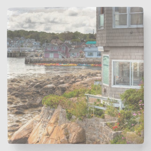 pretty little beach house stone coaster (Front)