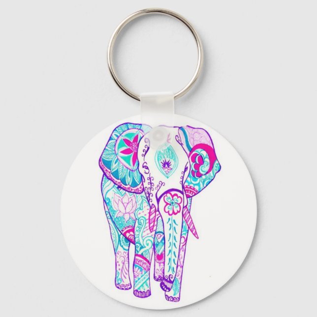 Pretty Little Beautiful Elephant Key Ring (Front)