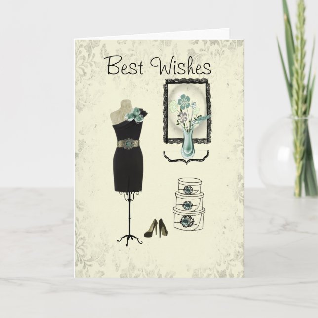 Pretty Little Black Dress Birthday/Note Card (Front)
