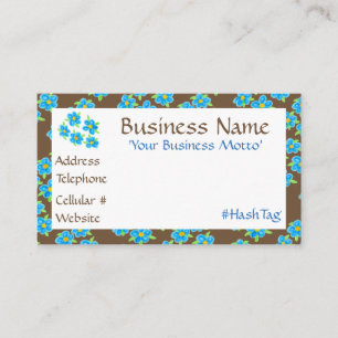 Pretty Little Blue Flowered Business Card