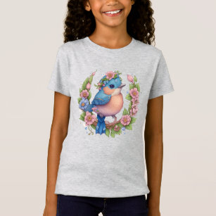 Pretty Little Bluebird Girl's T-Shirt