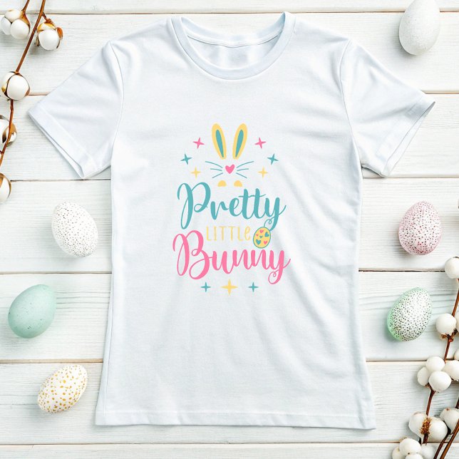 Pretty Little Bunny Easter Tee; Cute Pastel Spring T-Shirt (Creator Uploaded)
