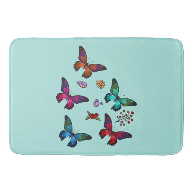 Pretty Little Butterflies Bath Mat (Front)