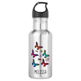 Pretty Little Butterflies Custom Name 532 Ml Water Bottle