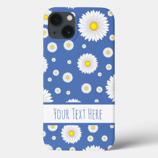 Pretty Little Daisies on Blue  iPhone 13 Case