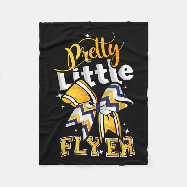 Pretty Little Flyer Cheer Cheerleading Team  Fleece Blanket (Front)