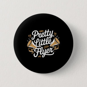 Pretty Little Flyer, Cheering Cheerleader Cheerlea 6 Cm Round Badge